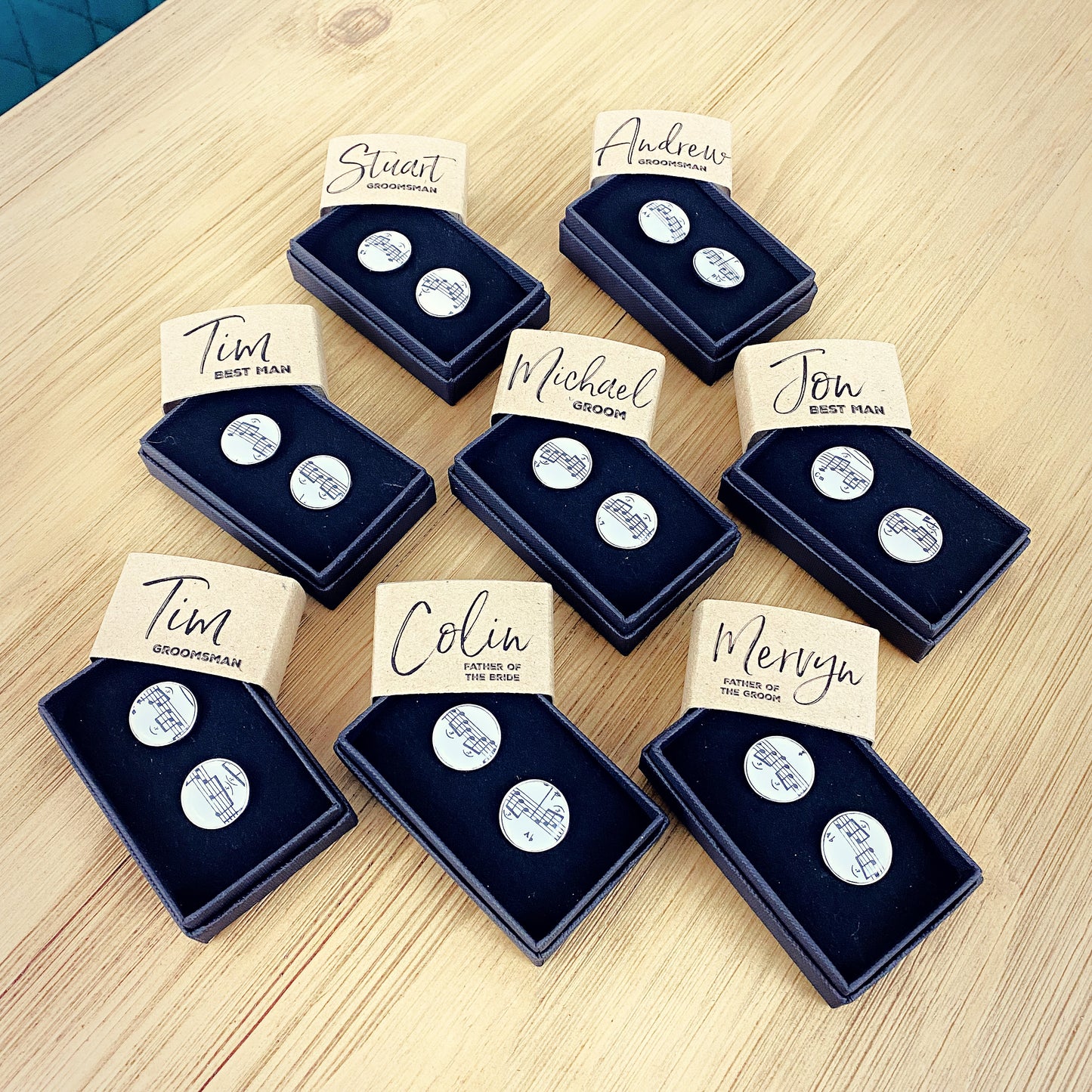 Recycled Sheet Music Cufflinks • Vintage Music Wedding Cufflinks • Musical Groomsmen Gift • Music Lover Keepsake