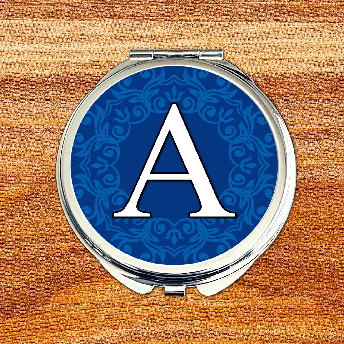 Green Wedding Colour Monogram Compact Mirror – Sage & Eucalyptus Bridesmaid Gift