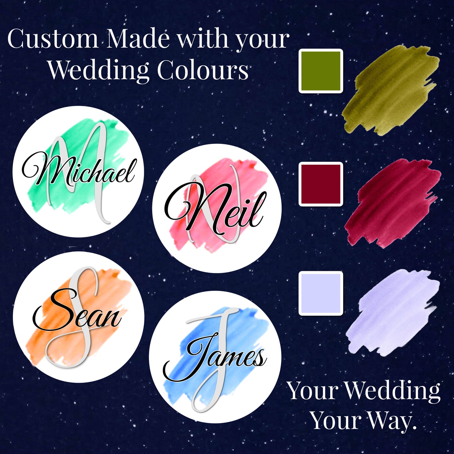 Personalised Brushstroke Bottle Stopper for Bridesmaids – Custom Name Bridal Party Wedding Gift