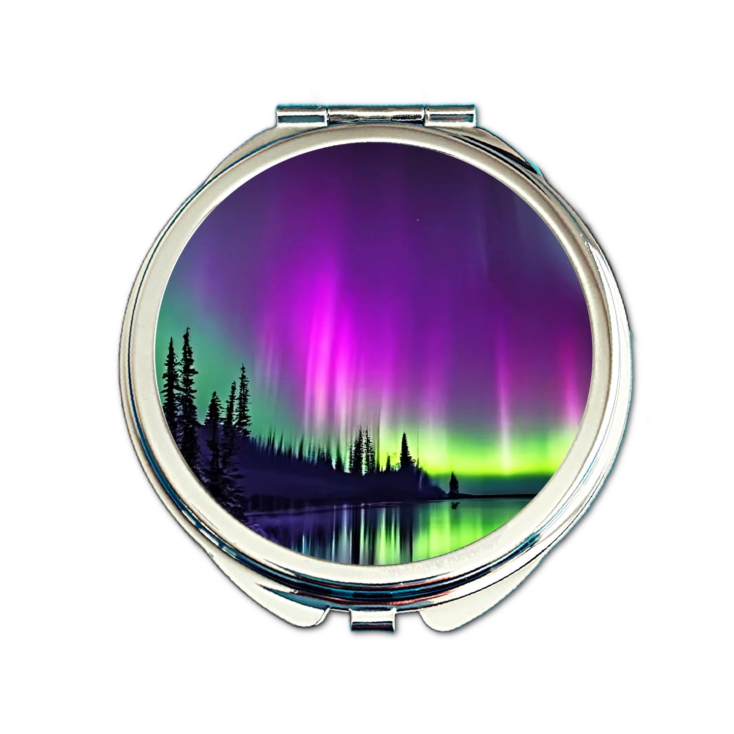 Personalised Nature Inspired Compact Mirror • Custom Bridesmaid Gift • Wedding Party Mirror