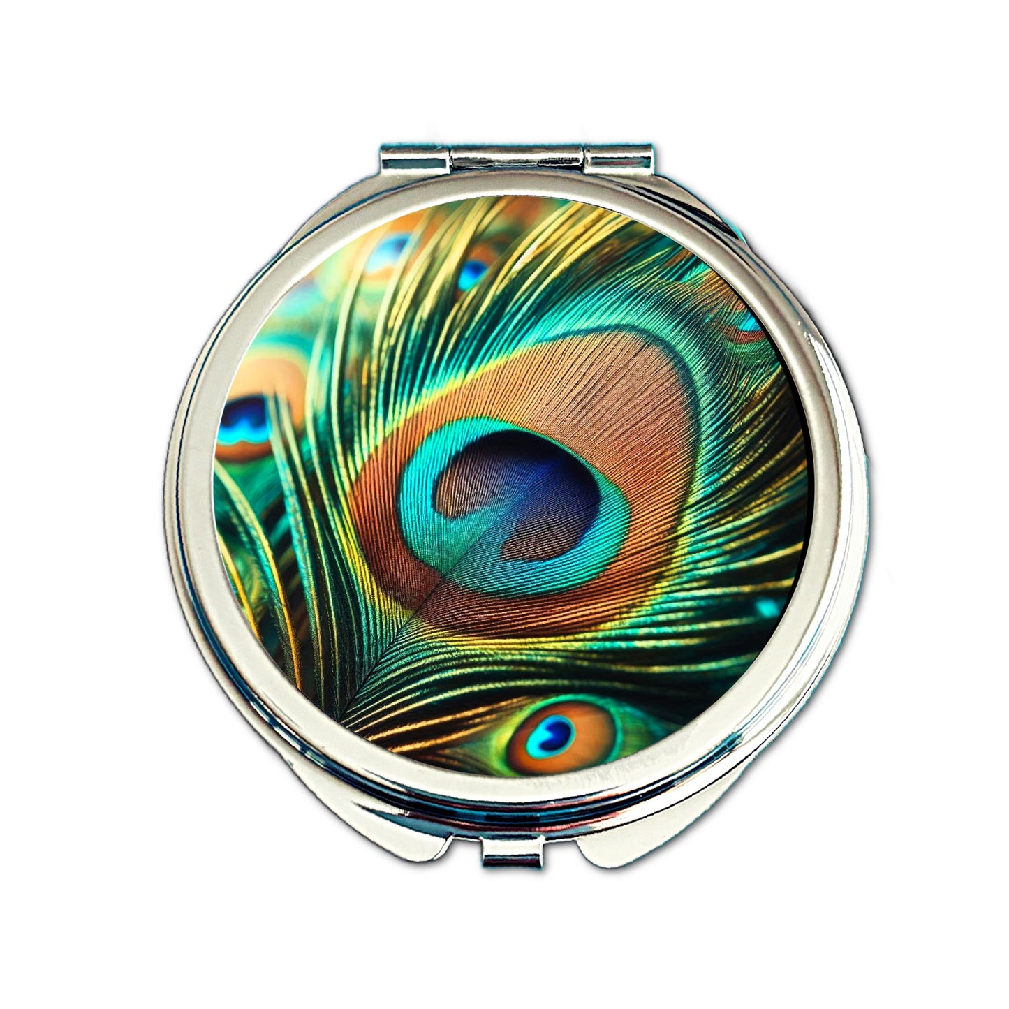 Personalised Nature Inspired Compact Mirror • Custom Bridesmaid Gift • Wedding Party Mirror