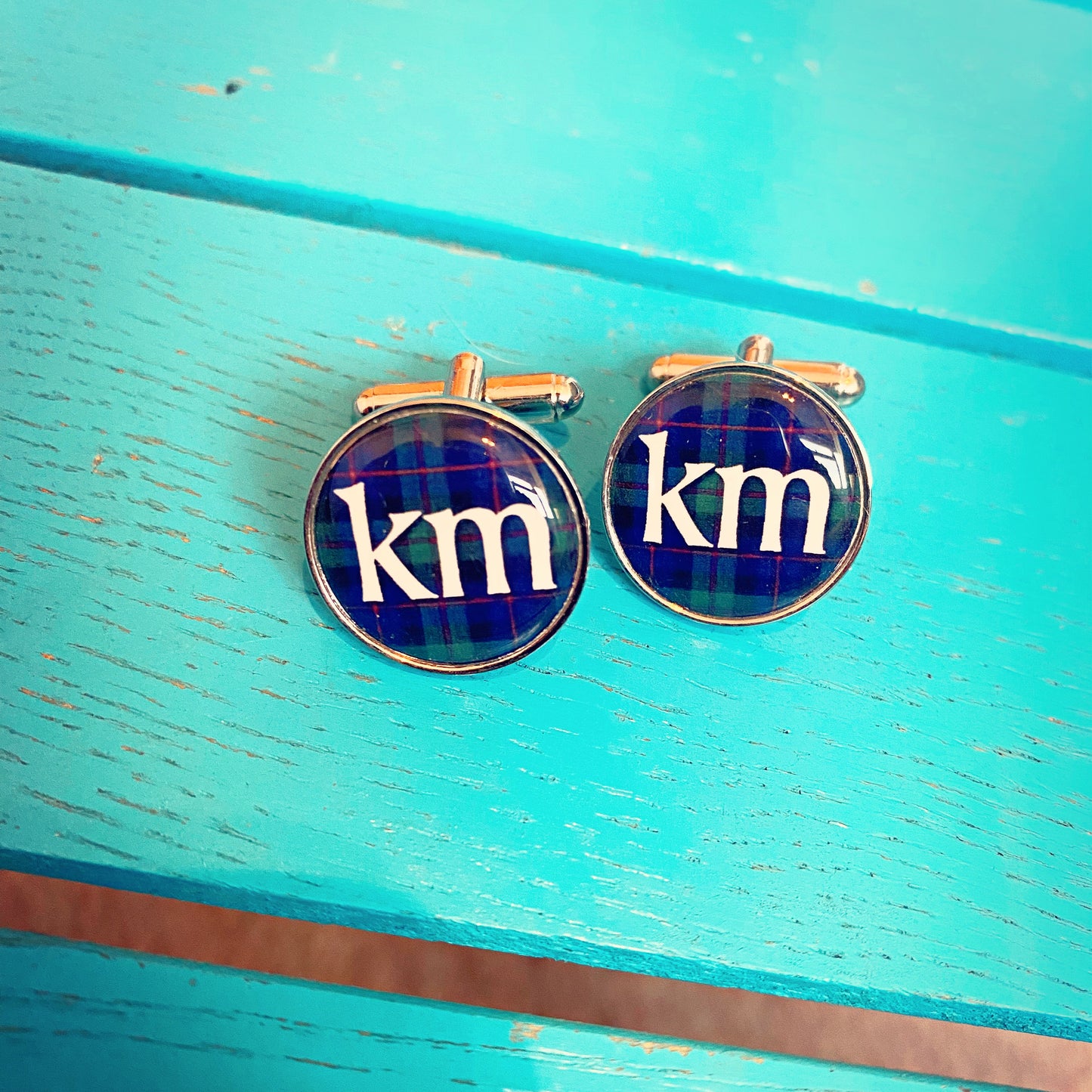 Personalised Tartan Cufflinks • Custom Clan Tartan Wedding Cufflinks • Scottish Groomsmen Gift