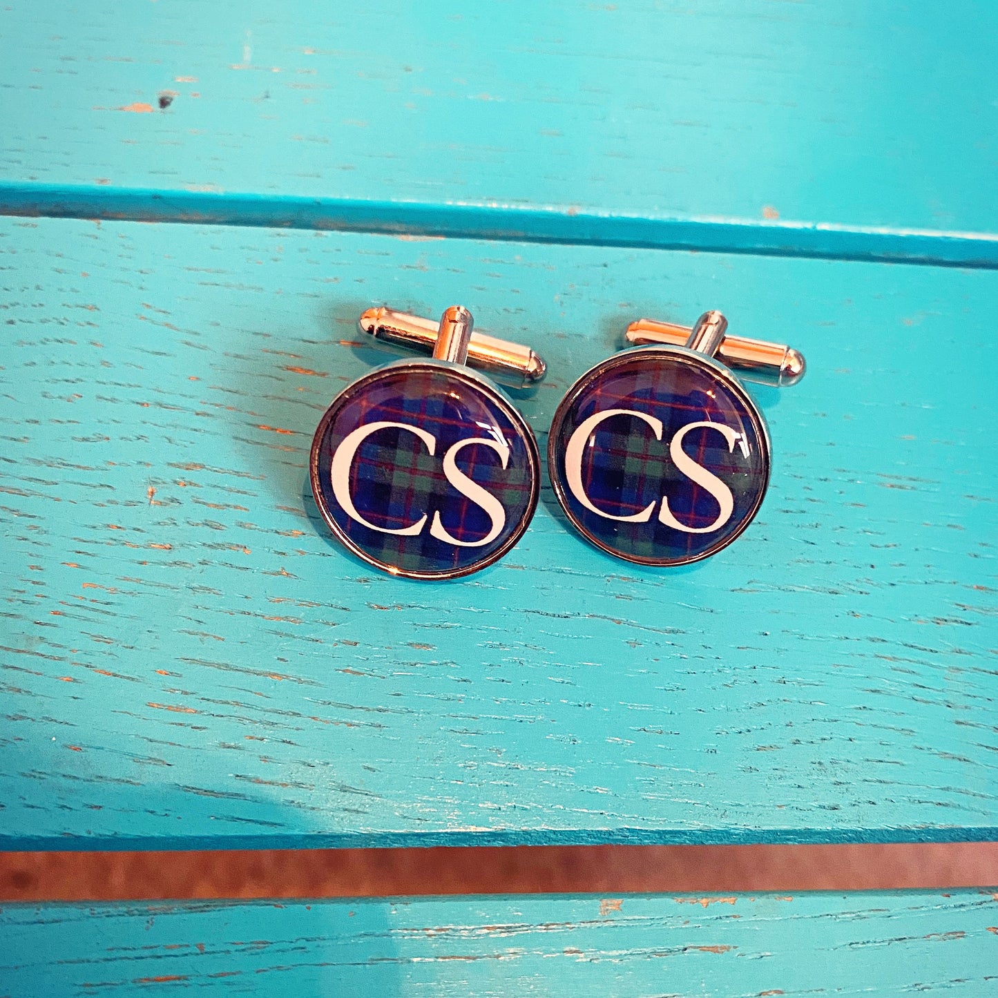 Personalised Tartan Cufflinks • Custom Clan Tartan Wedding Cufflinks • Scottish Groomsmen Gift
