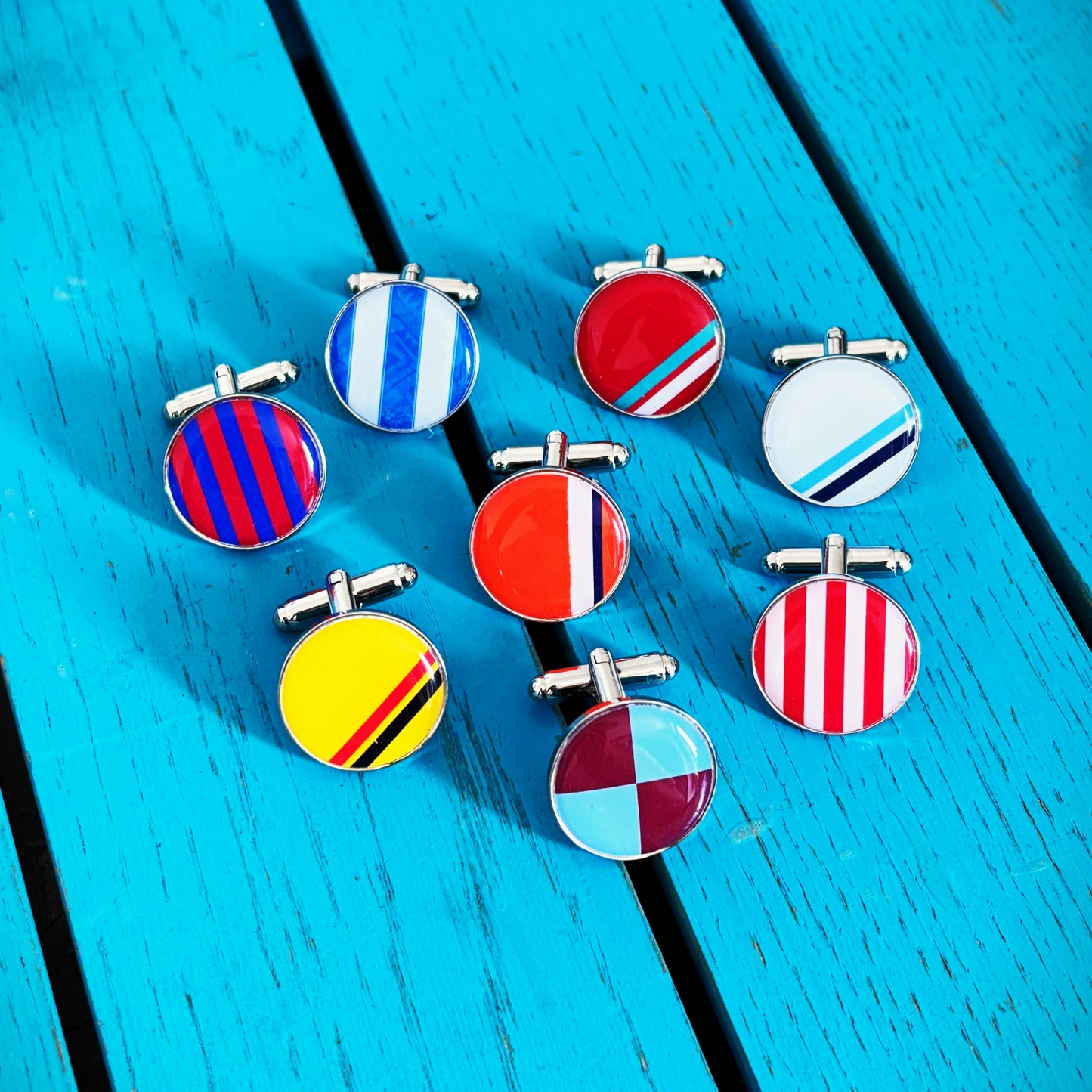 Personalised Football Shirt Cufflinks • Custom Team Colours • Groomsmen Football Gifts