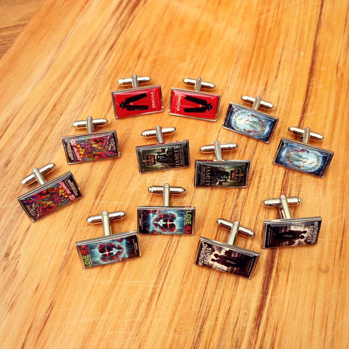 Personalised Theatre Programme Cufflinks • Custom Musical Theatre Wedding Cufflinks • Theatre Lover Gift