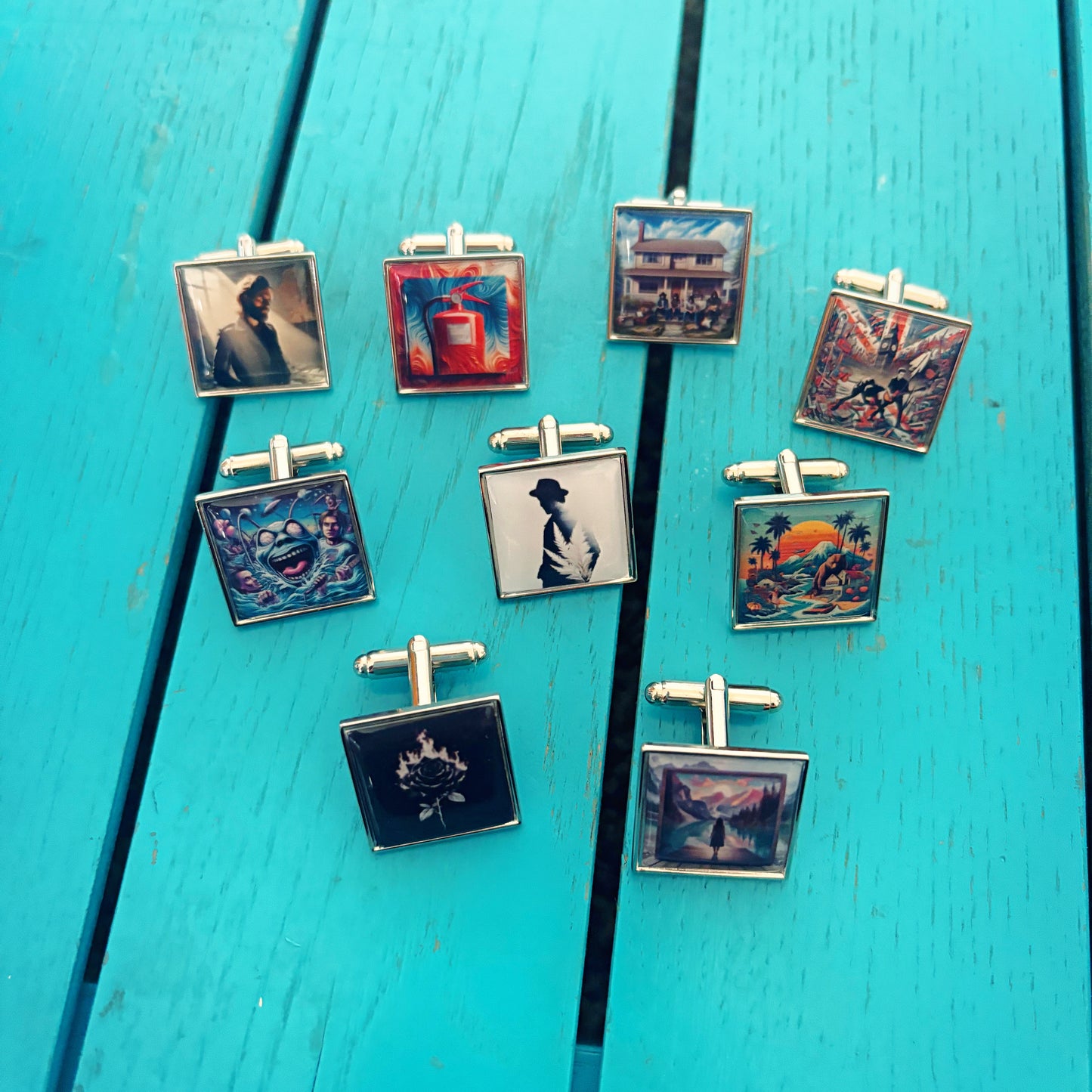 Personalised Album Cover Cufflinks • Custom Music Album Wedding Cufflinks • Music Lover Groomsmen Gift