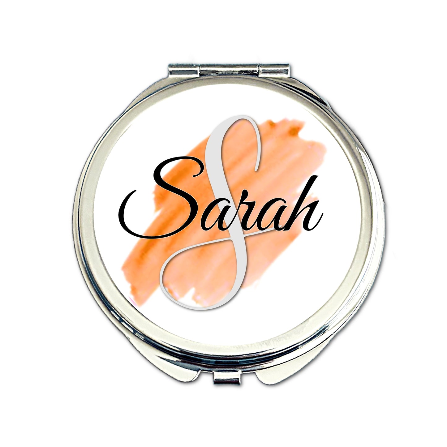 Personalised Watercolour Name Compact Mirror • Bridesmaid Gift • Wedding Colour Keepsake