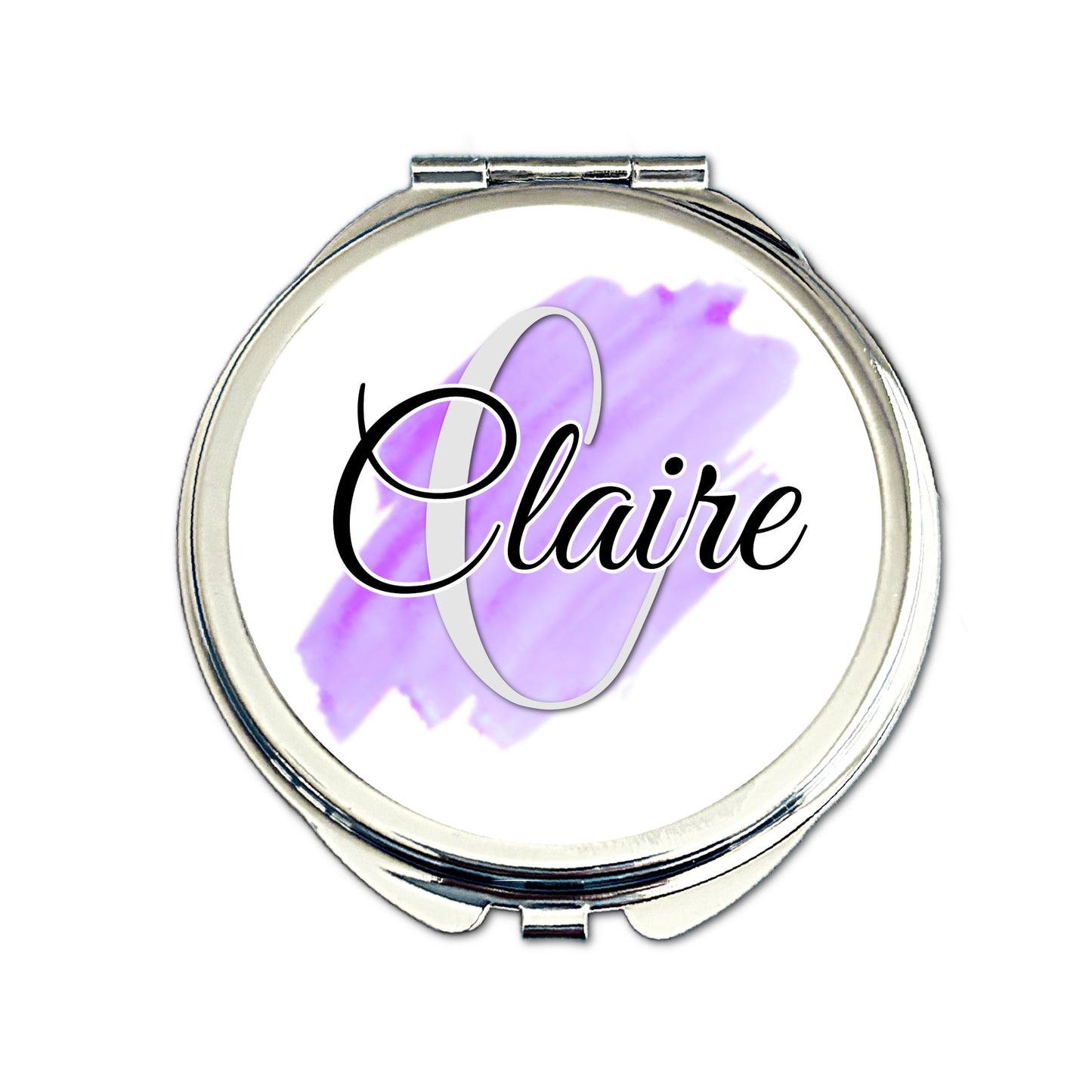 Personalised Watercolour Name Compact Mirror • Bridesmaid Gift • Wedding Colour Keepsake