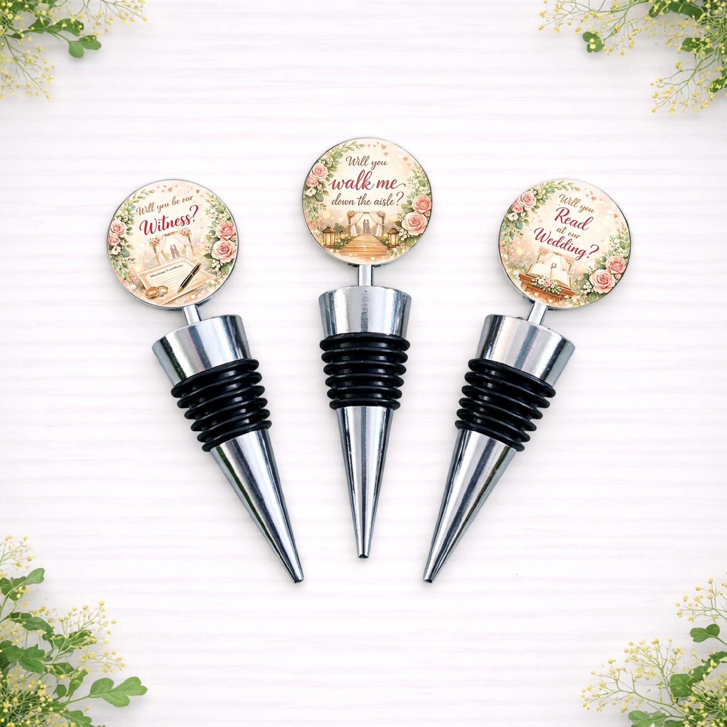 Wedding Role Proposal Bottle Stopper • Will You Be Our… Wedding Gift • Personalised Bridal Party & Ceremony Role Keepsake
